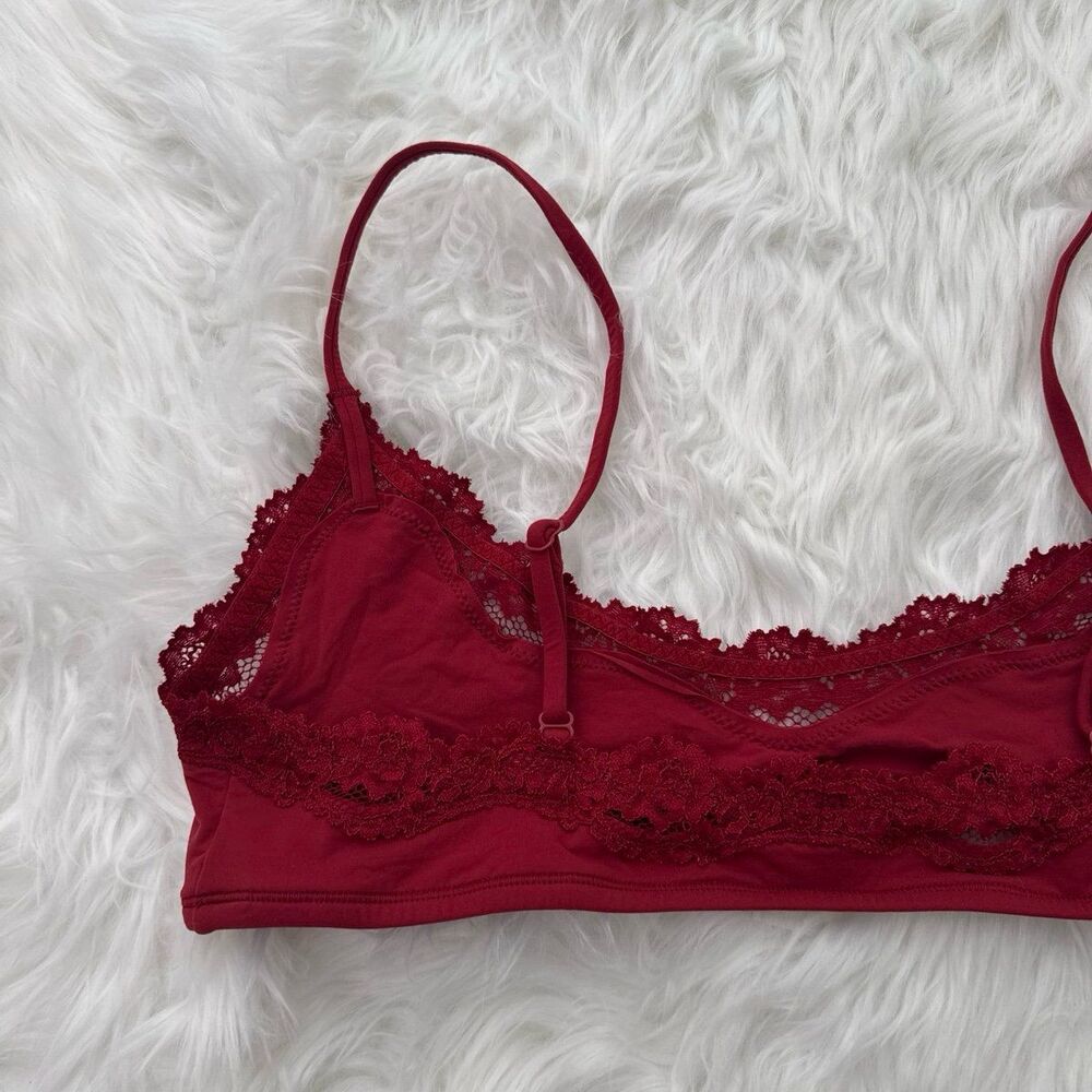 Skim Fits Everybody Lace Scoop Bralette Brick Size Large - Picture 6 of 8